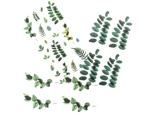 Transparent PVC stickers Leaves - DpCraft - 33 pcs.