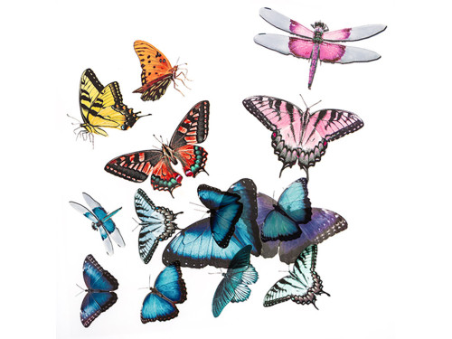 Transparent PVC stickers Butterflies - DpCraft - 15 pcs.