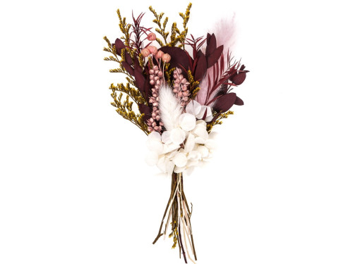 Mini bouquet of dried flowers Burgundy Queen - DpCraft - 20 cm