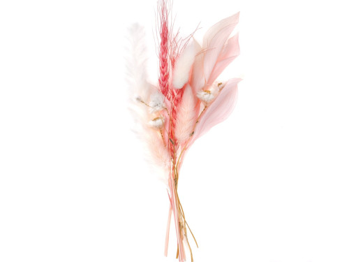 Mini bukiet suszonych kwiatów Misty Pink - DpCraft - 20 cm