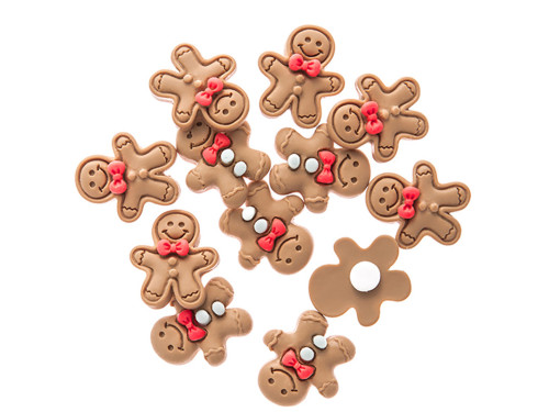 Self-adhesive Gingerbread Men - DpCraft - 2 cm, 12 pcs.