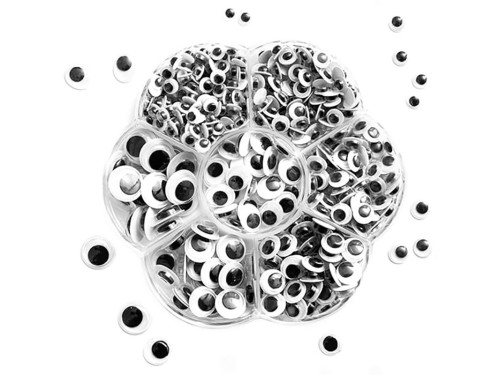 Self-adhesive wiggle eyes - DpCraft - 500 pcs.