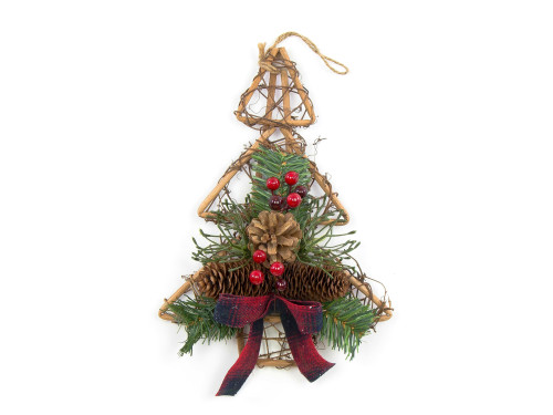 Rattan Christmas tree - 30 cm