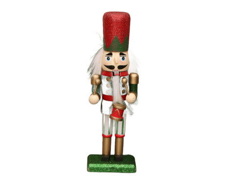 Christmas decoration Nutcracker - green, 16 cm