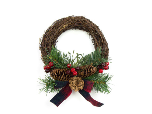 Rattan christmas wreath - 20 cm