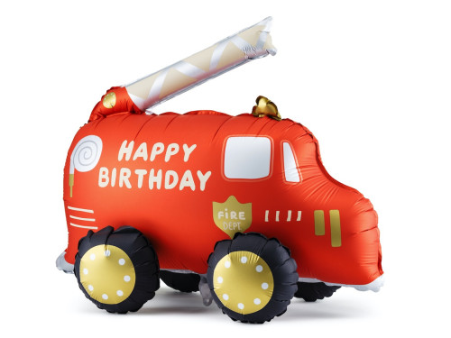 Foil balloon Fire Truck - red, 67 x 53 cm