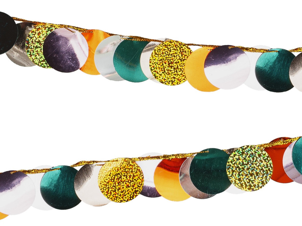 Metallized Circle garland - 4 x 220 cm