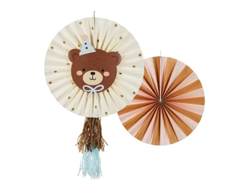 Decorative rosettes Bear - 30-35 cm, 2 pcs.