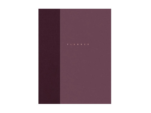 Classic undated planner - Papierniczeni - Dark Pink, hard cover
