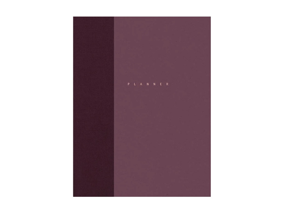 Classic undated planner - Papierniczeni - Dark Pink, hard cover