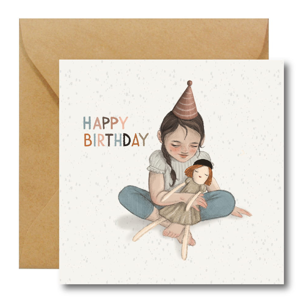 Kartka okolicznościowa - Hi Little - Happy Birthday Girl