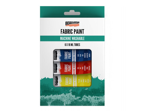 Set of fabric paints - Pentart - 6 x 16 ml