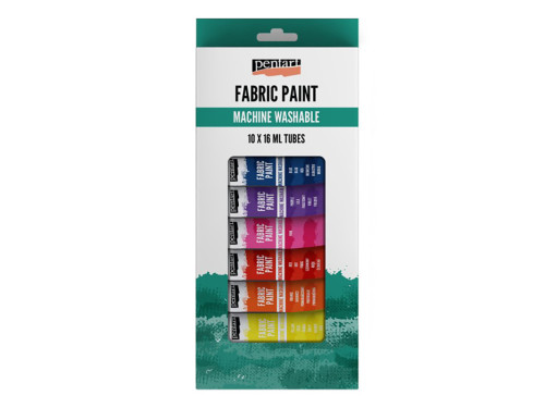 Set of fabric paints - Pentart - 10 x 16 ml