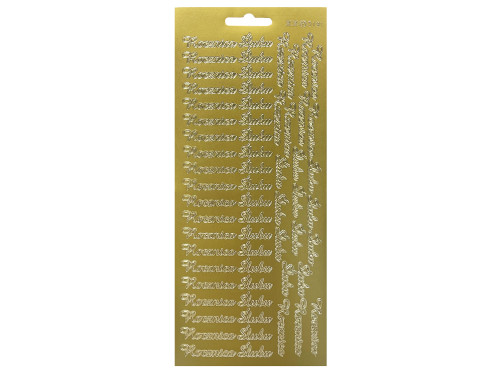 Stickersy, naklejki ażurowe - Rocznica Ślubu, złote