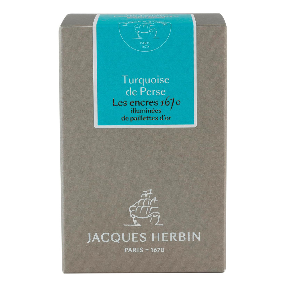 1670 Ink bottle - J.Herbin - Turquoise, 50 ml
