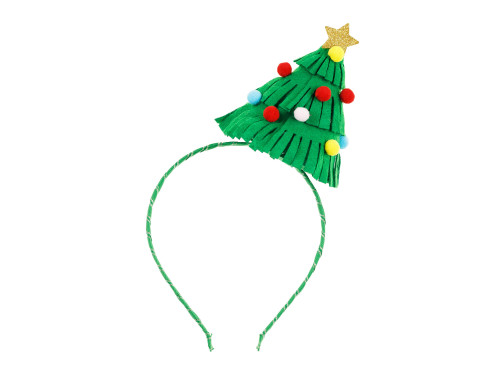 Christmas Tree headband - green, 13 x 24 cm