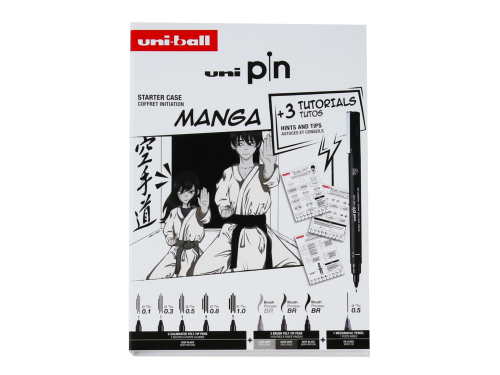 Zestaw cienkopisów kreślarskich Pin 200 Manga - Uni - 9 szt.