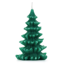 Christmas Tree candle - green, 10 cm