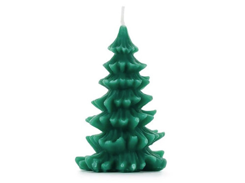 Christmas Tree candle - green, 10 cm