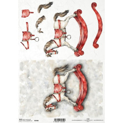 Papier do decoupage A4 - ITD Collection - ryżowy, R2488