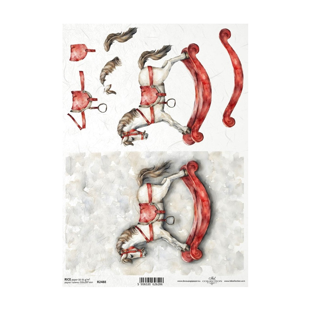 Papier do decoupage A4 - ITD Collection - ryżowy, R2488