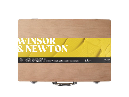 Zestaw farb akrylowych Galeria z akcesoriami - Winsor & Newton - 15 szt.