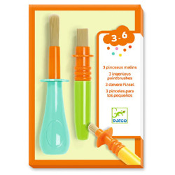 Set of ingenious brushes for kids - Djeco - 3 pcs.