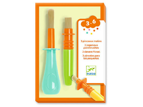 Set of ingenious brushes for kids - Djeco - 3 pcs.