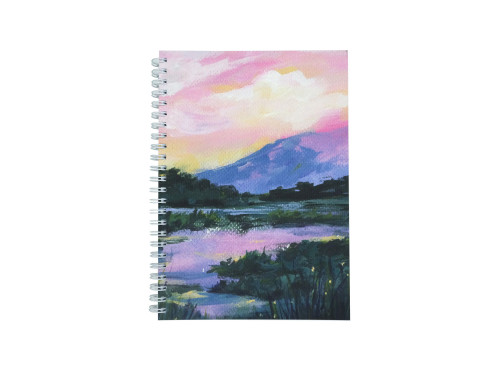 Spiral Notebook Serenity Valley A5 - Devangari - dotted, softcover, 120 g/m2