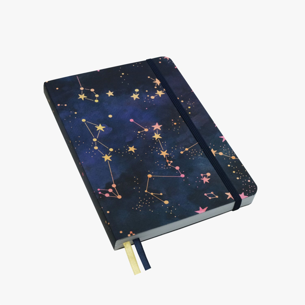 Notebook Shimmering Stars A5 - Devangari - plain, softcover, 120 g/m2