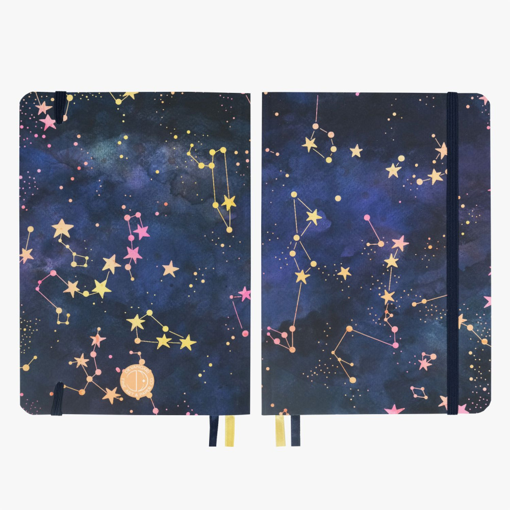 Notebook Shimmering Stars A5 - Devangari - plain, softcover, 120 g/m2