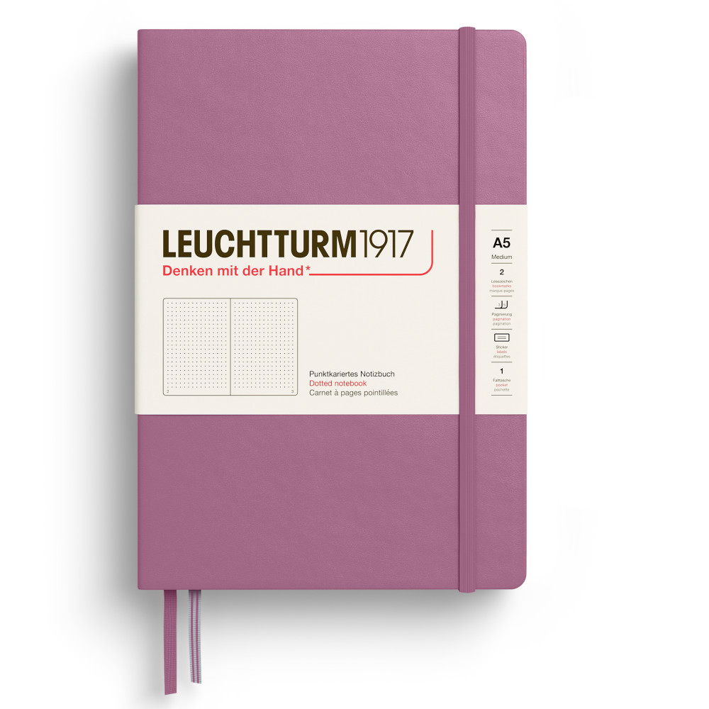 Dotted Notebook A5 - Leuchtturm1917 - Dusty Rose, hard cover