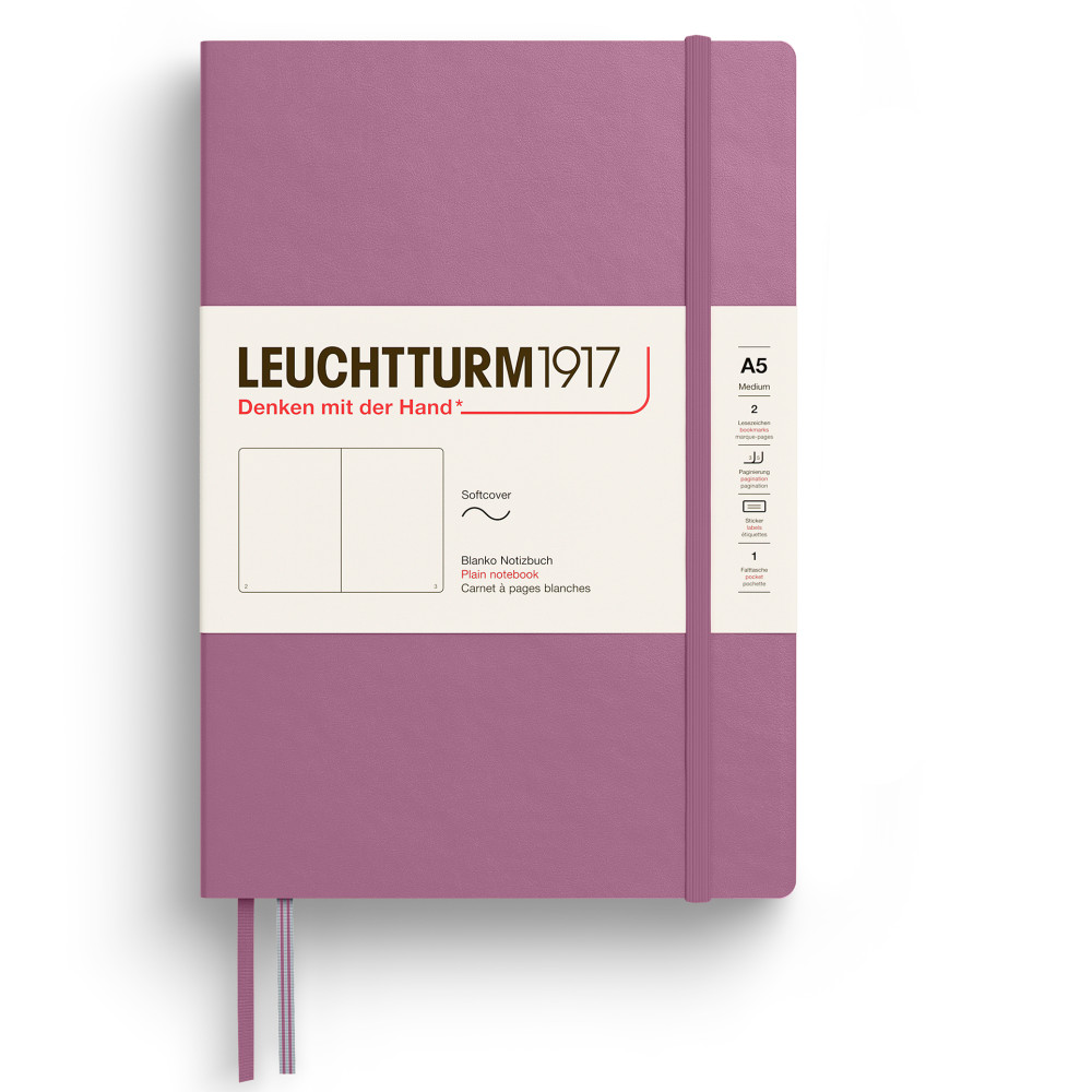 Plain Notebook A5 - Leuchtturm1917 - Dusty Rose, softcover