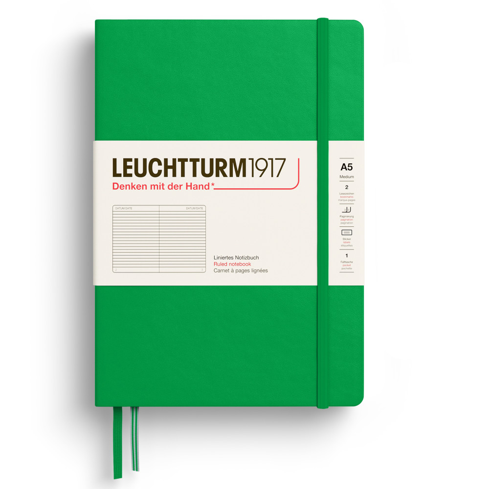 Ruled Notebook A5 - Leuchtturm1917 - Spring Leaf, hardcover