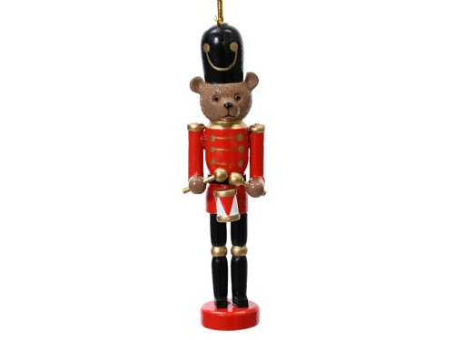 Wooden pendant Bear Nutcracker - 4 x 3 x 12,5 cm