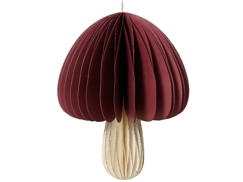 Paper bauble Mushroom - bordeaux, 20 x 26 cm