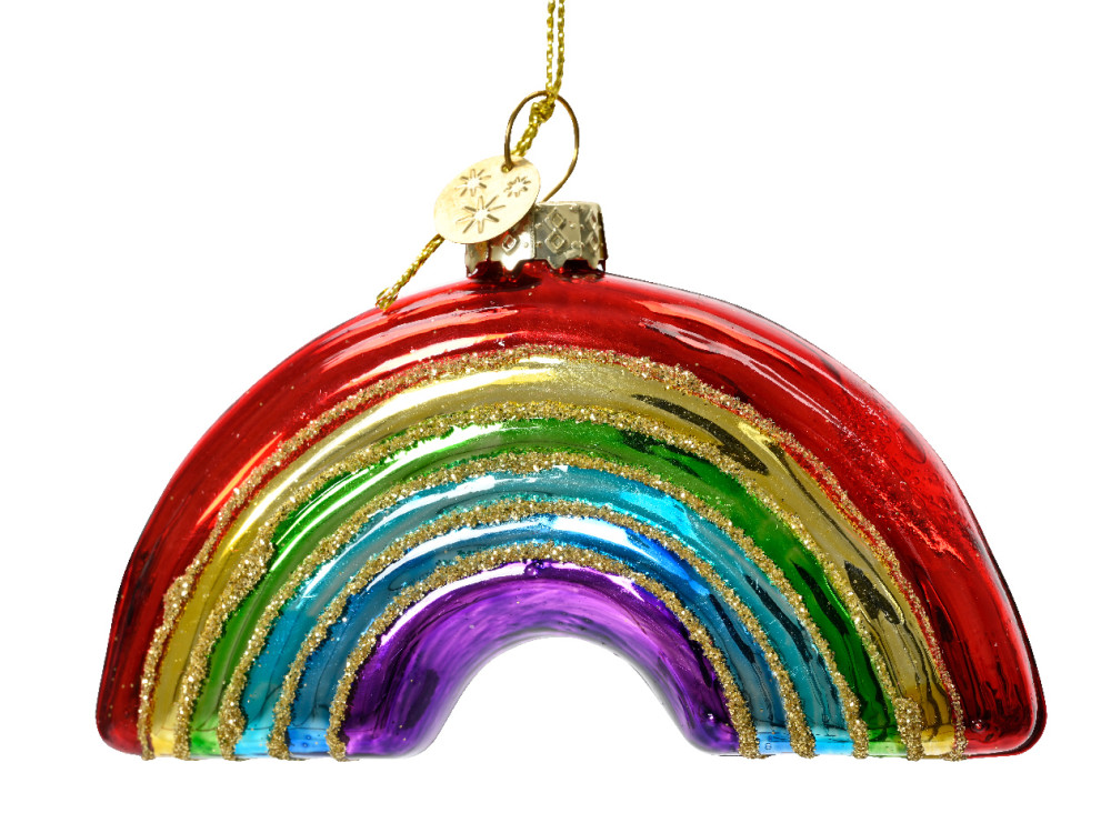 Glass bauble Rainbow - 2,5 x 10 x 7 cm