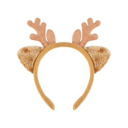 Reindeer Horns with Ears headband - brown