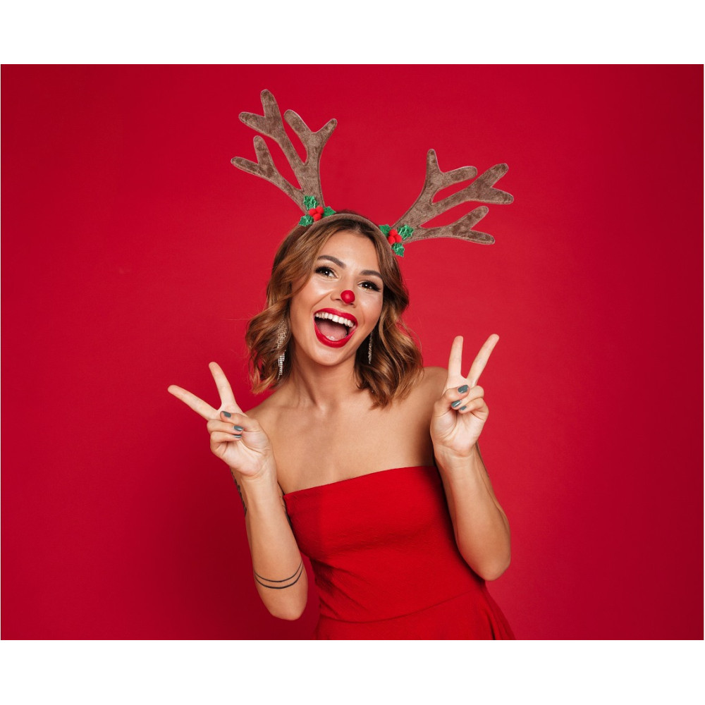 Reindeer Horns headband - brown