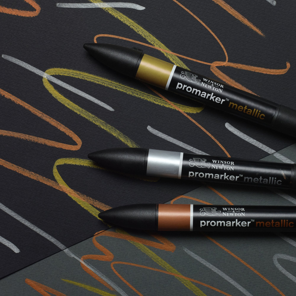 Promarker Set - Winsor & Newton - Metallic Tones, 3 pcs.