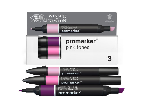 Zestaw Promarker - Winsor & Newton - Pink Tones, 3 szt.