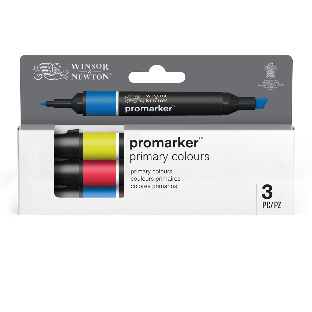 Promarker Set - Winsor & Newton - Primary Tones, 3 pcs.