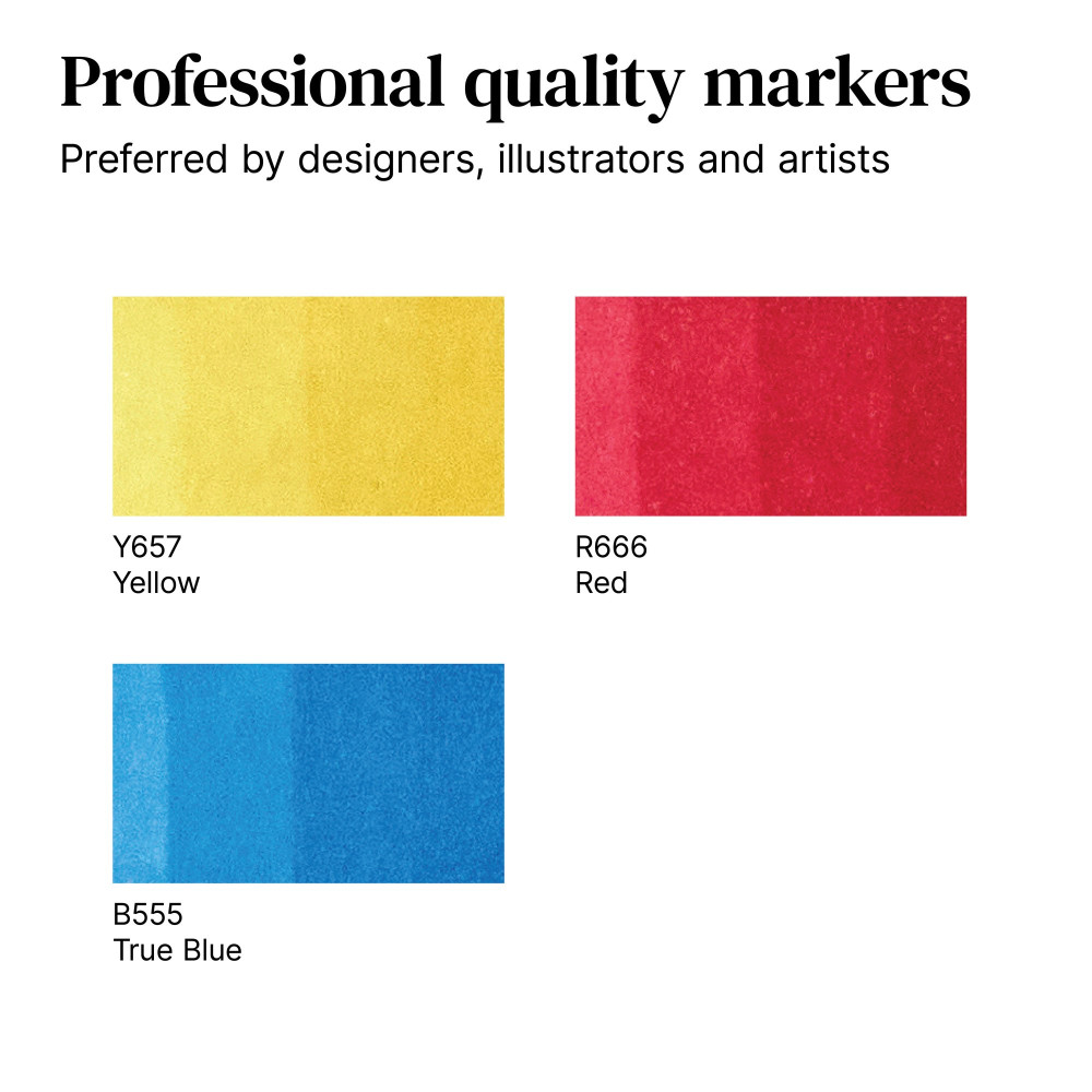 Promarker Set - Winsor & Newton - Primary Tones, 3 pcs.