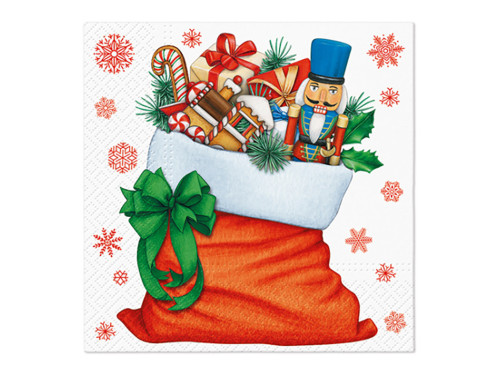 Decorative napkins - Paw - Bag With Gifts, 20 pcs.