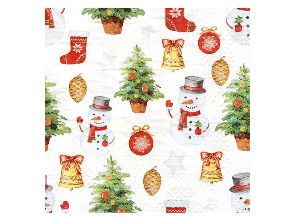 Serwetki ozdobne - Paw - Snowman Pattern, 20 szt.
