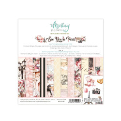 Set of scrapbooking papers 15,2 x 15,2 cm - Mintay - See You In Paris