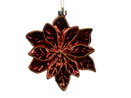 Shatterproof bauble Poinsettia - 14,5 cm