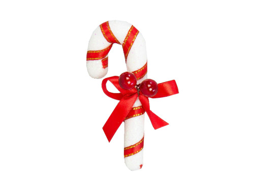 Candy cane with cranberry - red & white, 11 cm, 3 pcs.
