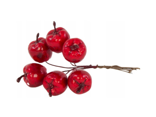 A bunch of apples - red, 4 cm, 6 pcs.