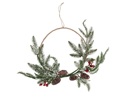 Christmas wreath with pinecones - 52 cm